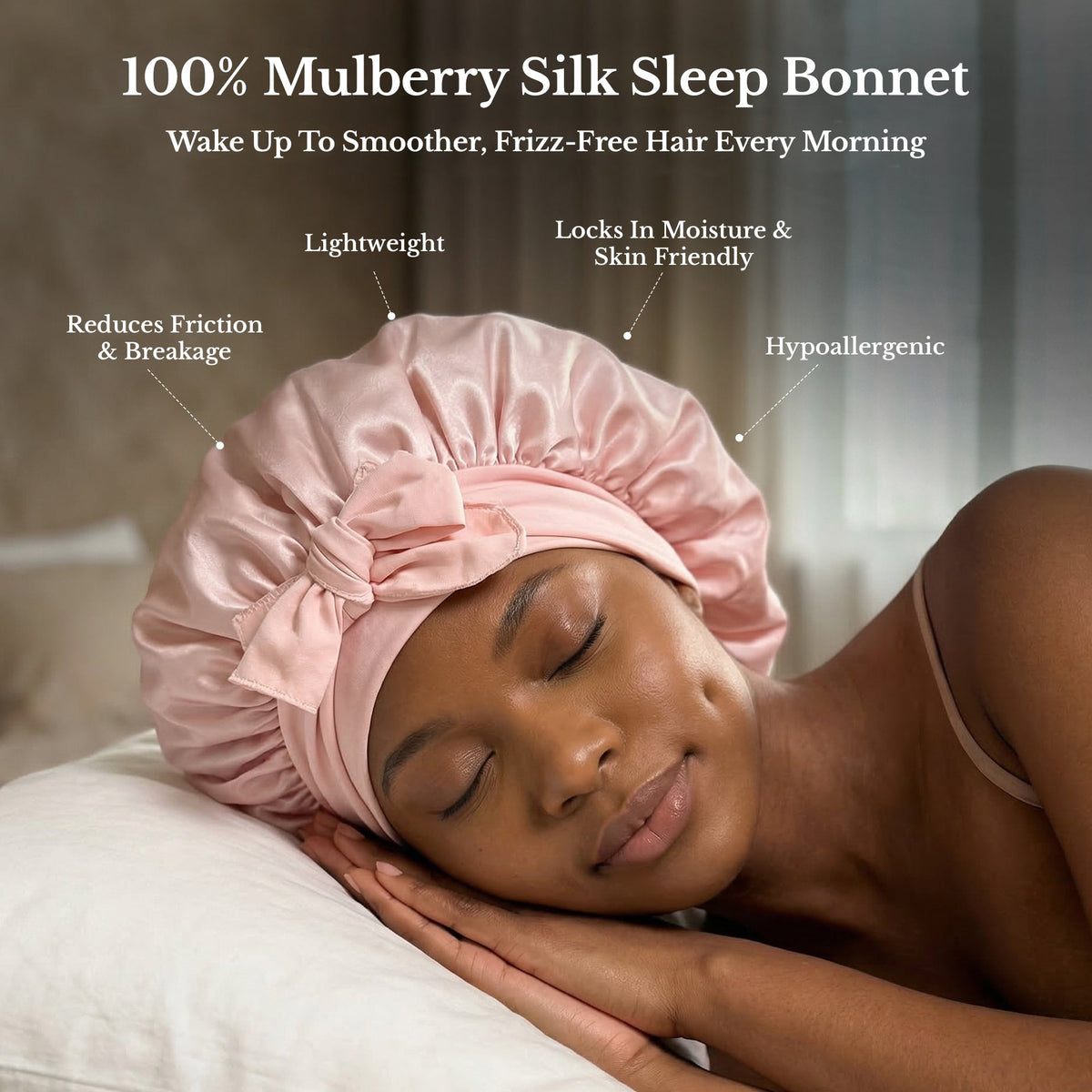 100% Mulberry Silk Bonnet