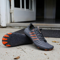 Grey & Orange (Stripes)
