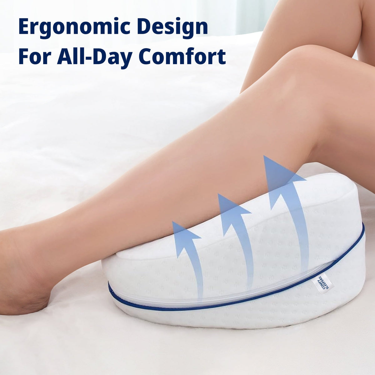 Leg & Knee Memory Foam Support Pillow - Pain Relief for Sciatica, Back, HIPS, Knees, Joints