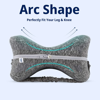 Leg & Knee Memory Foam Support Pillow - Pain Relief for Sciatica, Back, HIPS, Knees, Joints