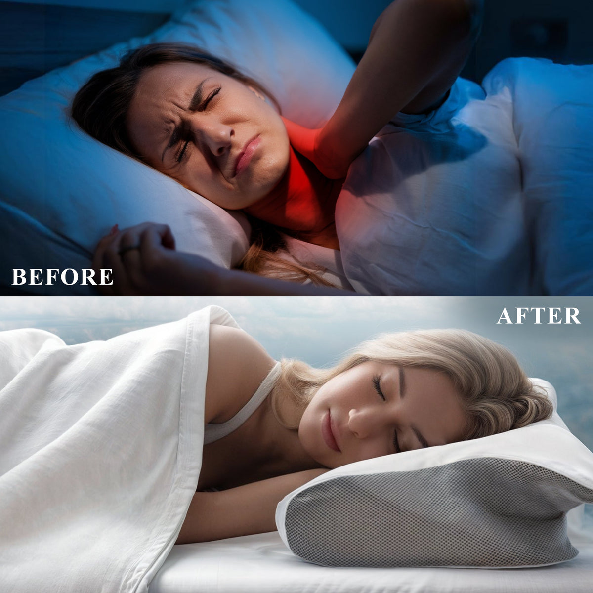 Butterfly Memory Foam Cervical Pillow For Neck & Shoulder - Buy 1 Get 1 Free