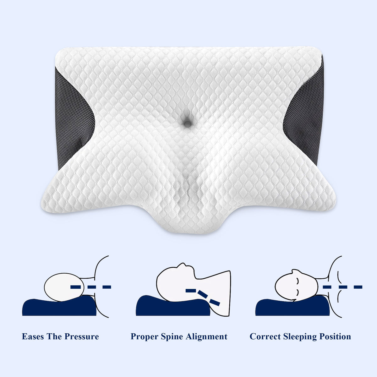 Butterfly Memory Foam Cervical Pillow For Neck & Shoulder - Buy 1 Get 1 Free