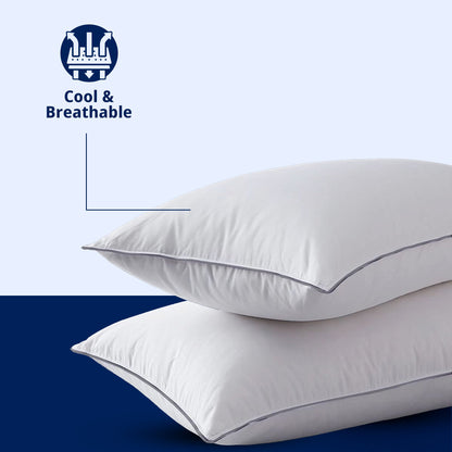 Luxury Hotel Bed Pillow –  Down Alternative & Goose Feather Cooling Pillow