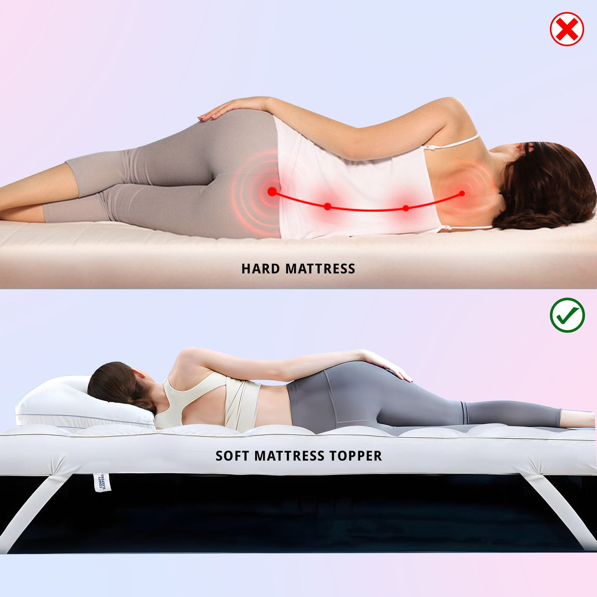 Luxury Top Mattress Topper – Comes with 10cm Thickness