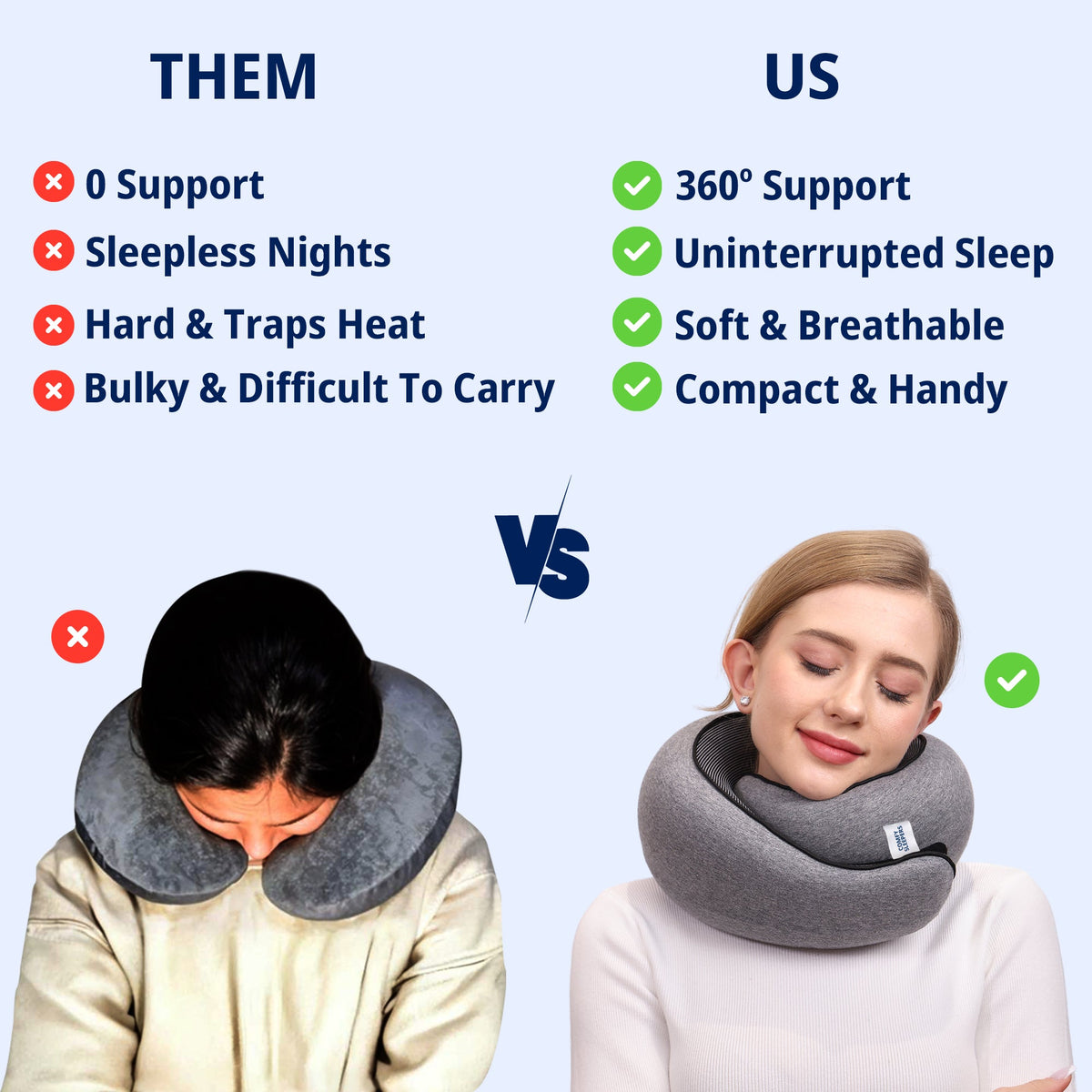 Travel Neck Support Pillow - Buy 1 Get 1 FREE