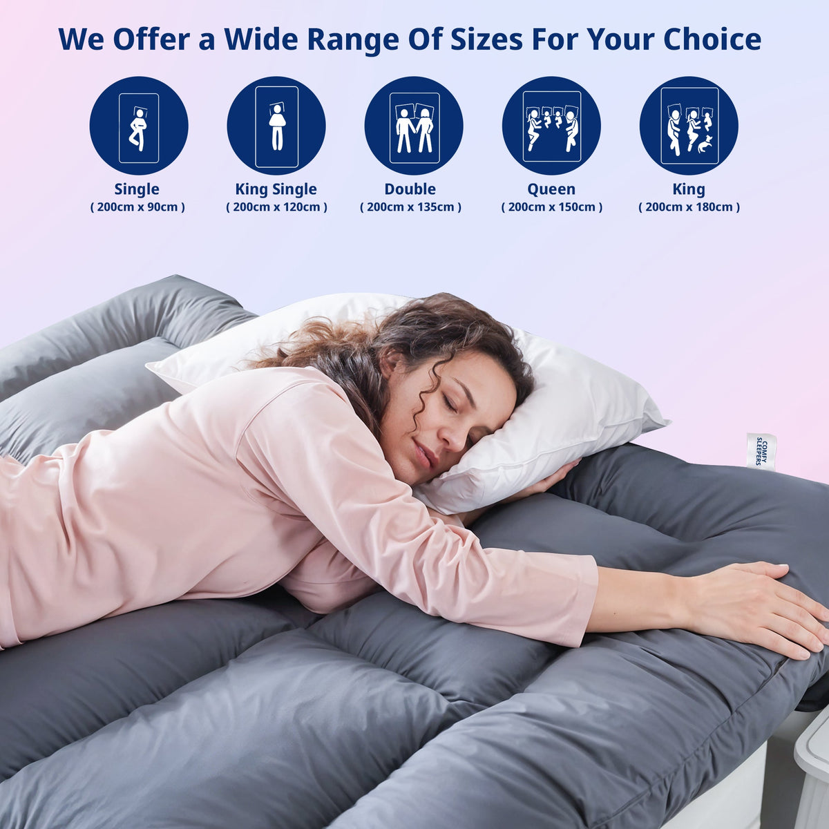 Luxury Top Mattress Topper – Comes with 10cm Thickness