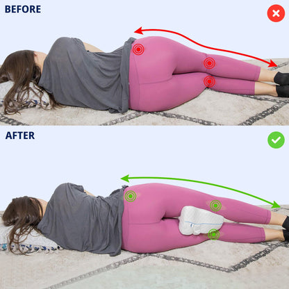 Leg & Knee Memory Foam Support Pillow - Pain Relief for Sciatica, Back, HIPS, Knees, Joints