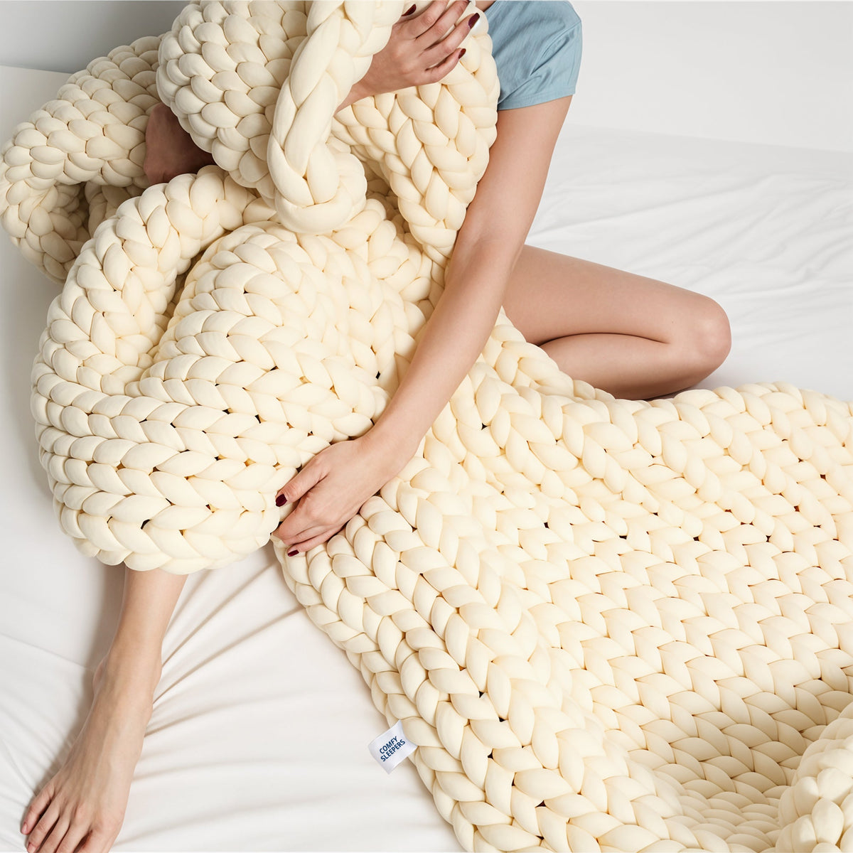 Chunky Knit Weighted Blanket