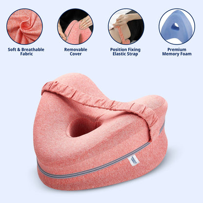 Leg & Knee Memory Foam Support Pillow - Pain Relief for Sciatica, Back, HIPS, Knees, Joints