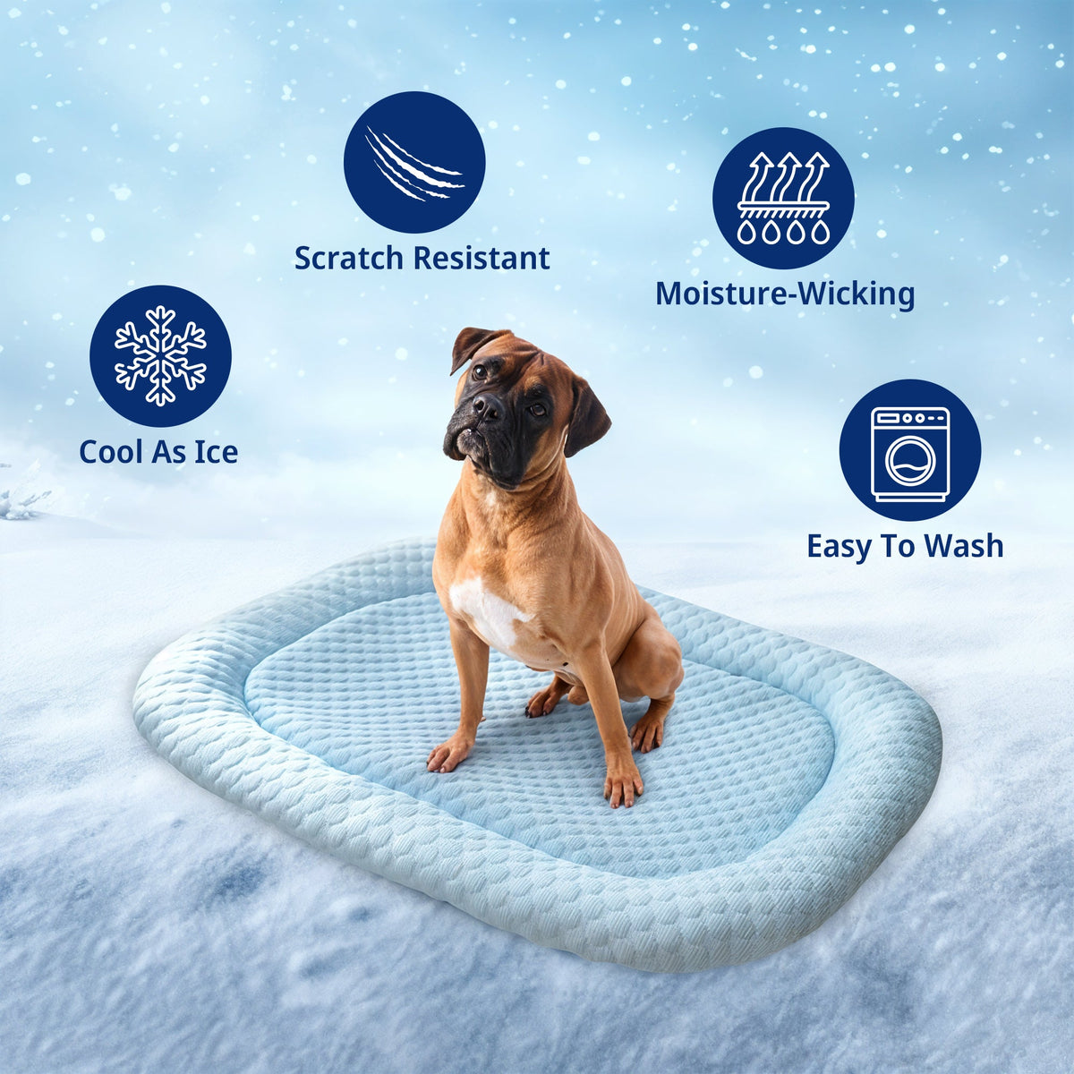 Ice-Silk Cooling Pet Bed