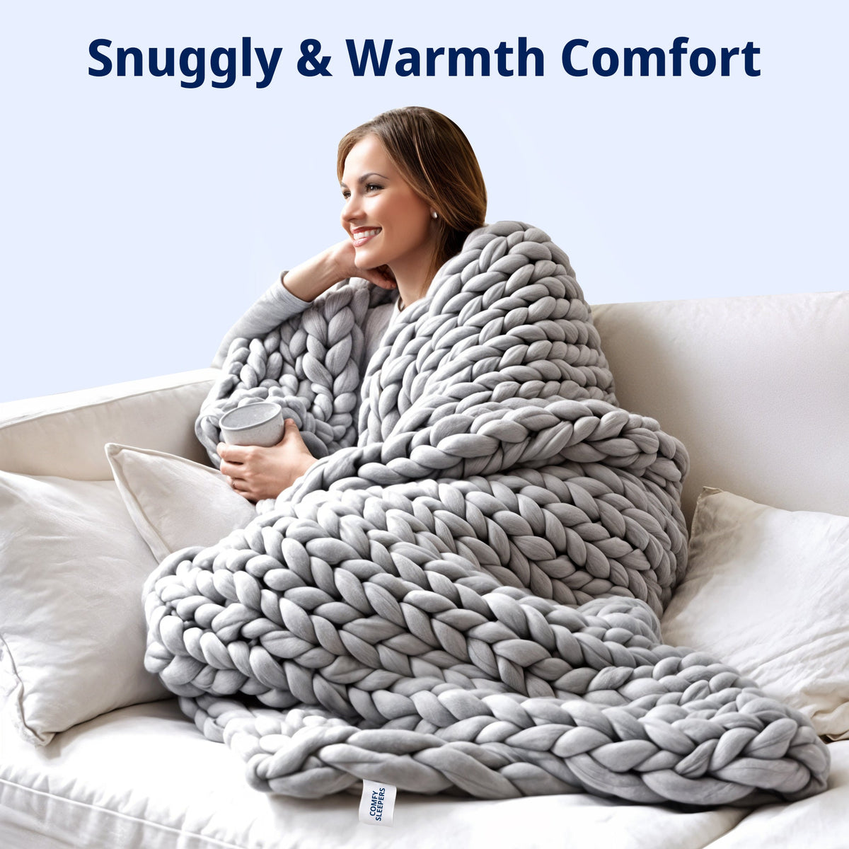 Chunky Knit Weighted Blanket