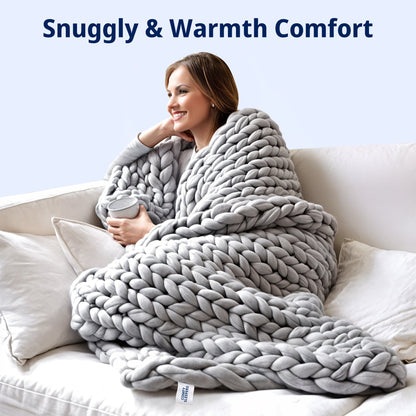 Chunky Knit Weighted Blanket