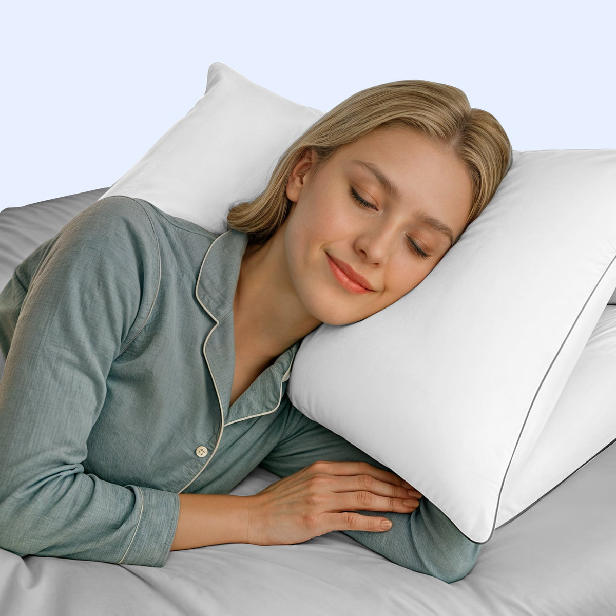 Luxury Hotel Bed Pillow –  Down Alternative & Goose Feather Cooling Pillow