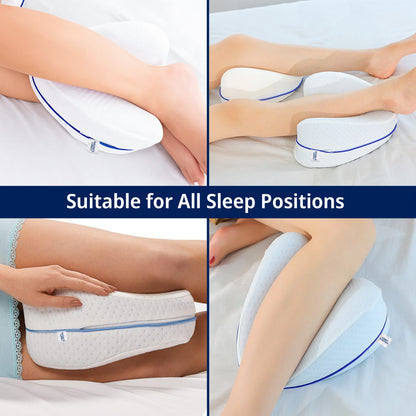 Leg & Knee Memory Foam Support Pillow - Pain Relief for Sciatica, Back, HIPS, Knees, Joints