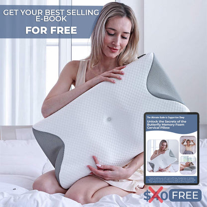 Butterfly Memory Foam Cervical Pillow For Neck & Shoulder - Buy 1 Get 1 Free