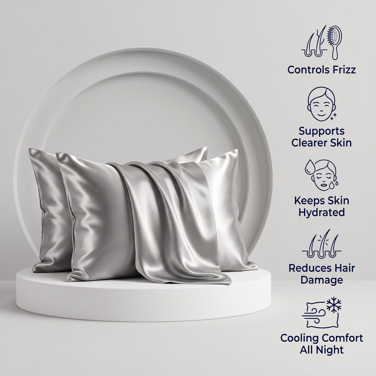 Luxury Silk Pillowcase (Pair) + 3x "FREE" Sleep Goodies