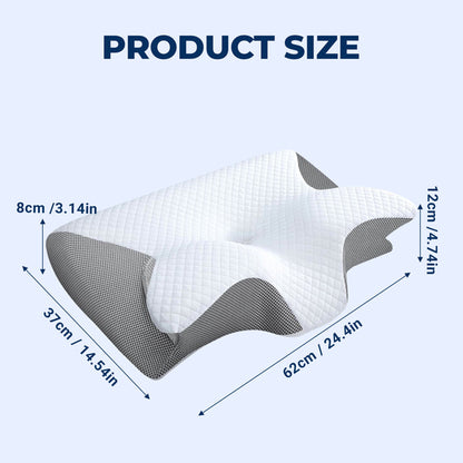 Butterfly Memory Foam Cervical Pillow For Neck & Shoulder - Buy 1 Get 1 Free