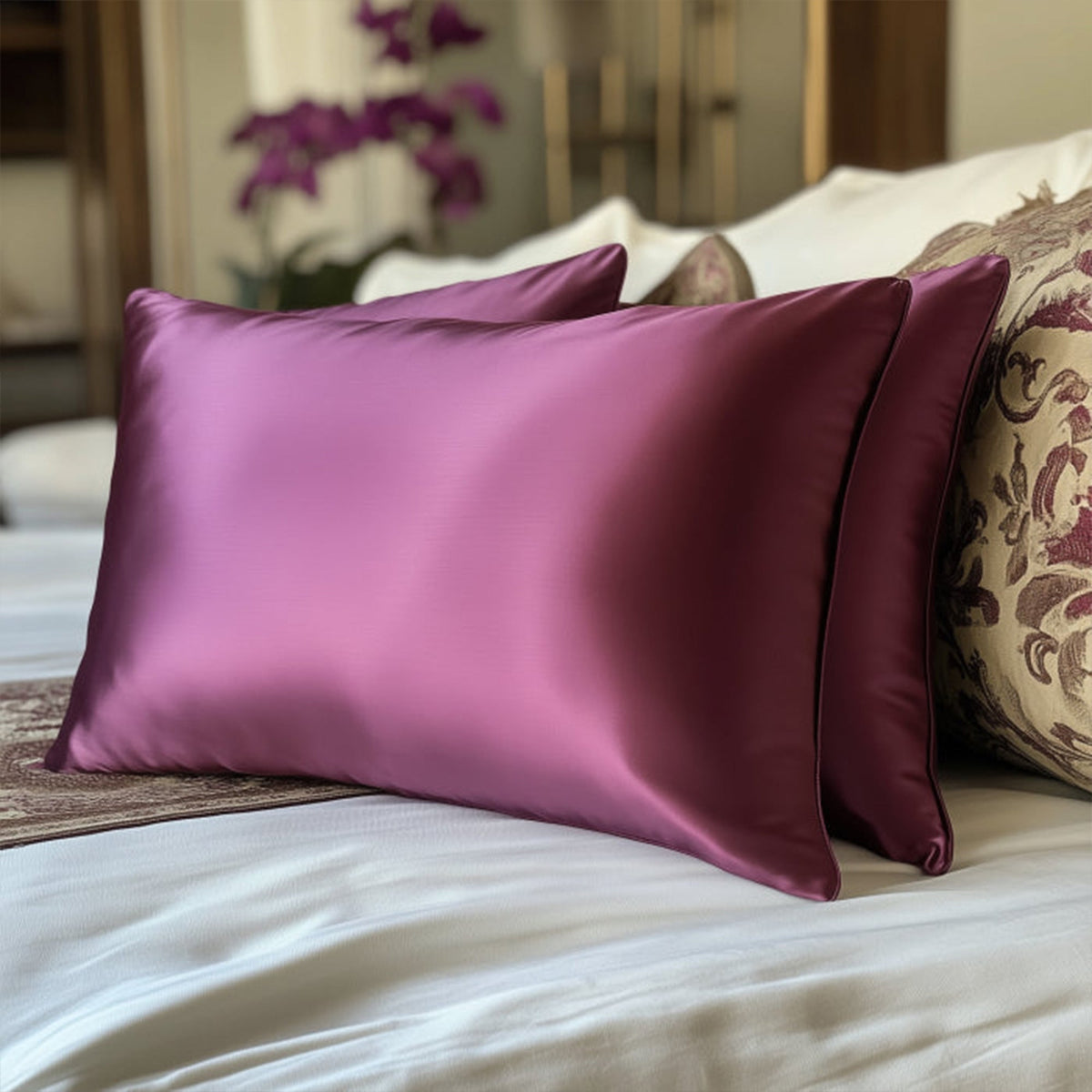 Luxury Silk Pillowcase (Pair) + 3x "FREE" Sleep Goodies