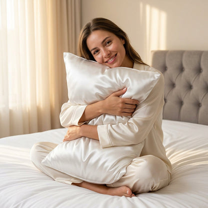 Luxury Silk Pillowcase (Pair) + 3x "FREE" Sleep Goodies