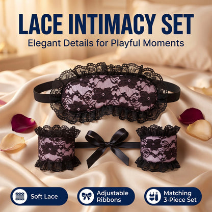 Lace Bind Set - Intimacy Blindfold & Handcuffs Set