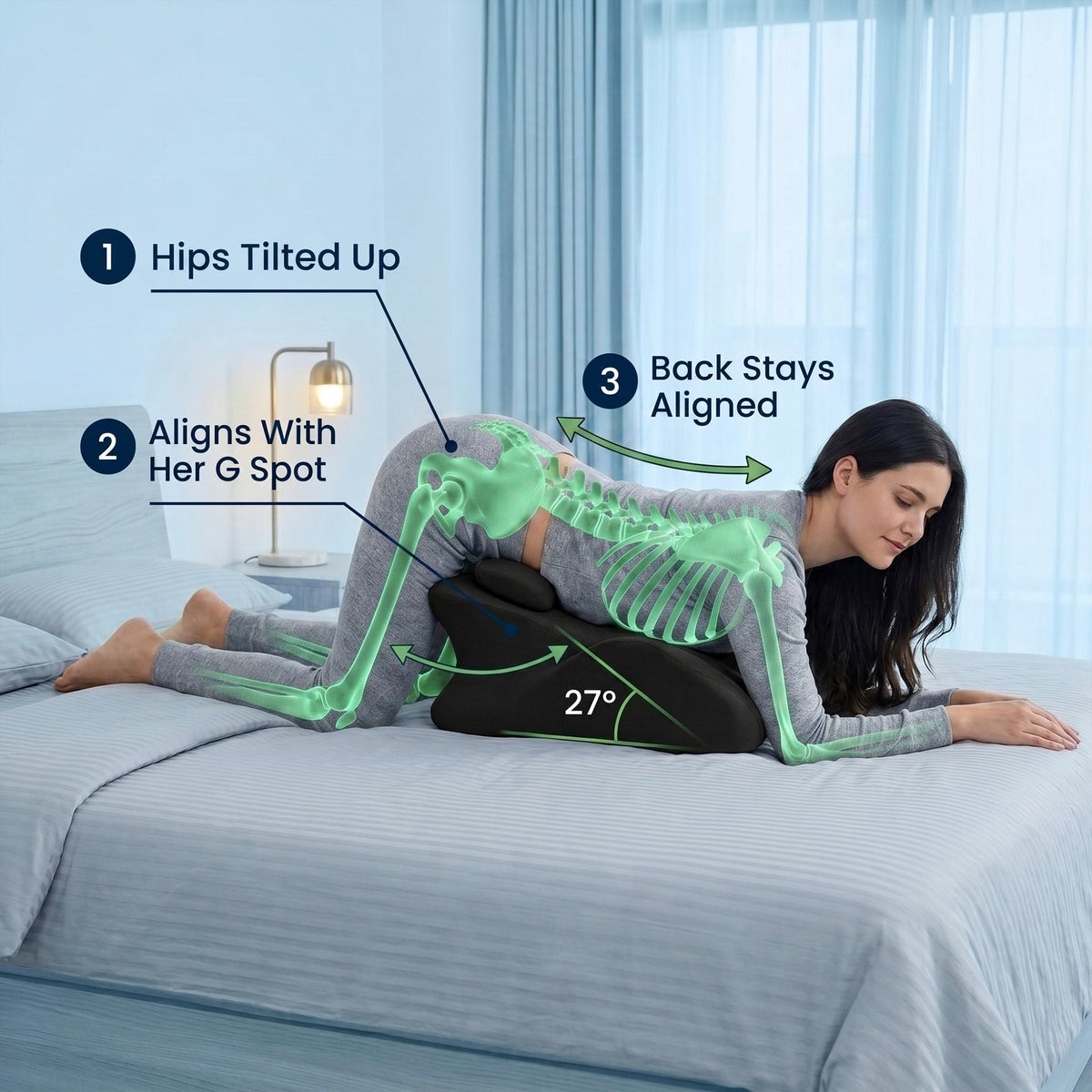 Deep Stroke Pillow for Couples