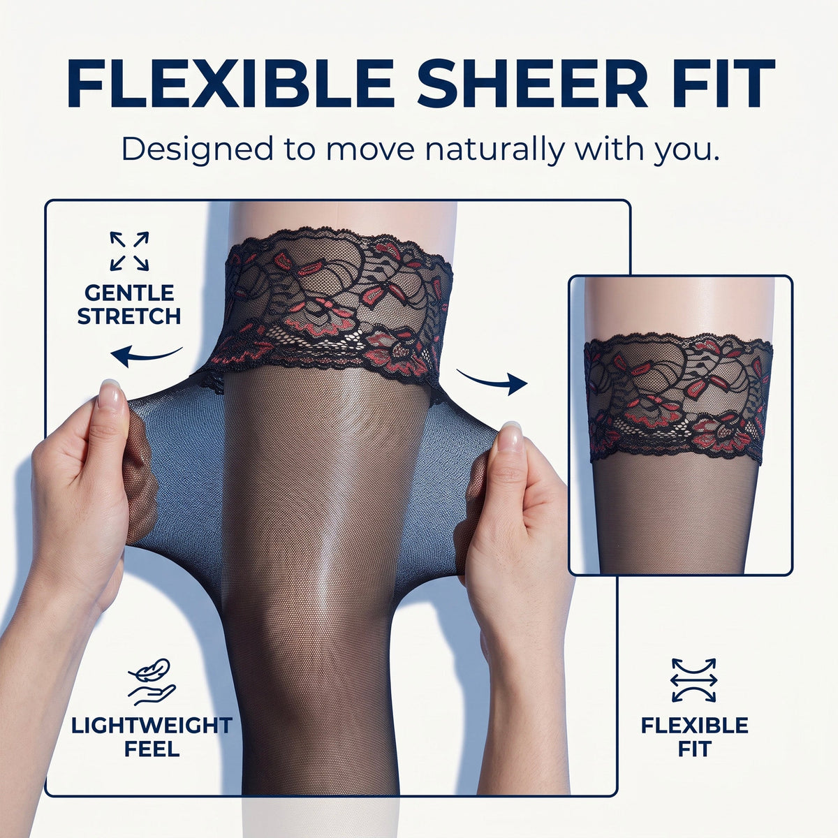 Aurora Shine Thigh High Stockings