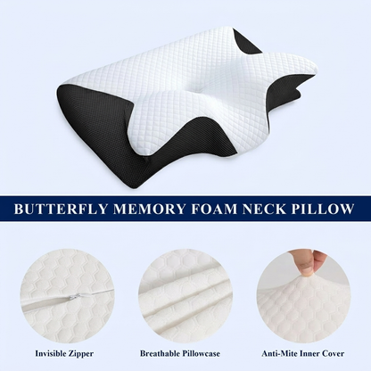 Butterfly Memory Foam Cervical Pillow For Neck & Shoulder - Buy 1 Get 1 Free